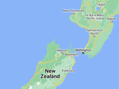 Map showing location of Abel Tasman National Park (-40.821084, 173.002231)