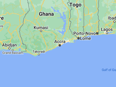 Map showing location of Achiaman (5.7, -0.33333)