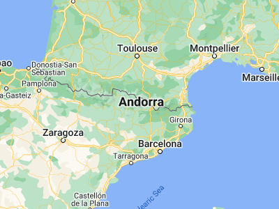 Map showing location of Andorra la Vella (42.50779, 1.52109)