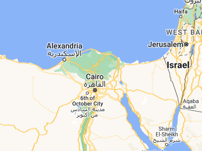 Map showing location of Az Zaqāzīq (30.58768, 31.502)