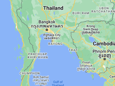 Map showing location of Ban Khai (12.78261, 101.29639)