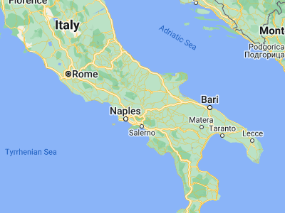 Map showing location of Benevento (41.12952, 14.78614)