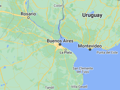 Map showing location of Buenos Aires (-34.61315, -58.37723)