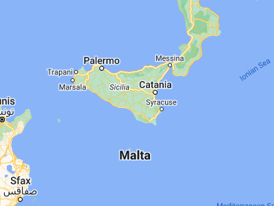 Map showing location of Caltagirone (37.23682, 14.5132)