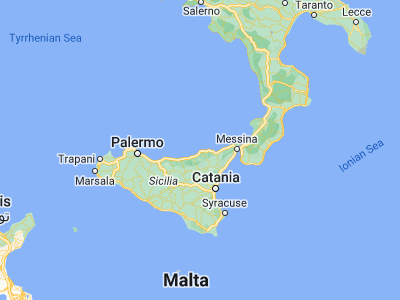Map showing location of Capo d'Orlando (38.14346, 14.73047)