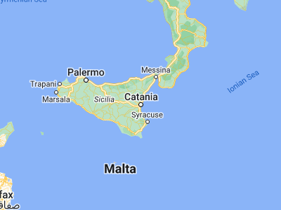 Map showing location of Catania (37.50213, 15.08719)