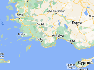 Map showing location of Çavdır (37.155, 29.69389)