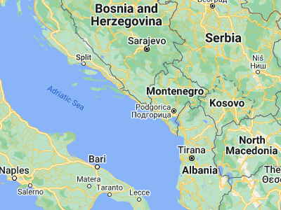 Map showing location of Cavtat (42.58111, 18.21806)