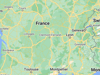 Map showing location of Clermont-Ferrand (45.77966, 3.08628)