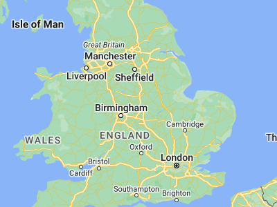 Map showing location of Coalville (52.71667, -1.36667)
