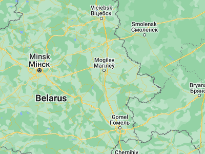 Map showing location of Dashkawka (53.7352, 30.2625)