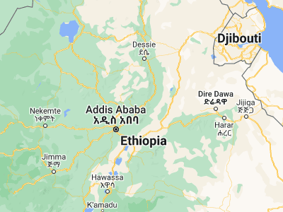 Map showing location of Debre Birhan (9.68333, 39.53333)
