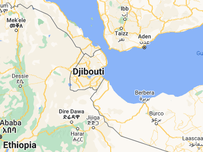Map showing location of Djibouti (11.58901, 43.14503)