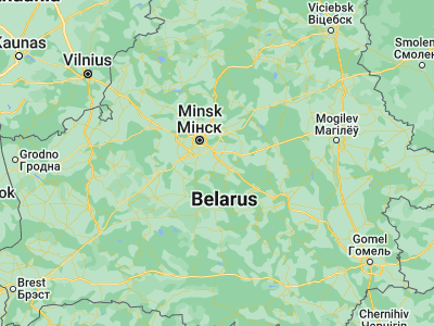 Map showing location of Druzhny (53.6238, 27.8977)