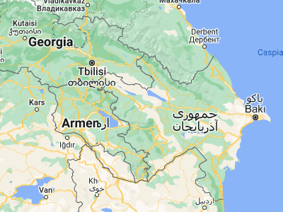 Map showing location of Ganja (40.68278, 46.36056)