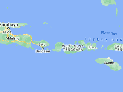 Map showing location of Gubuk Daya (-8.5246, 116.5734)