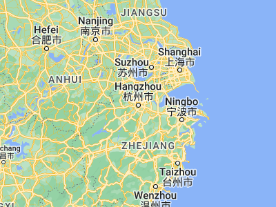 Map showing location of Hangzhou (30.29365, 120.16142)