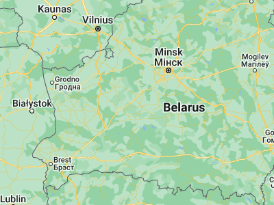 Map showing location of Haradzyeya (53.3121, 26.538)