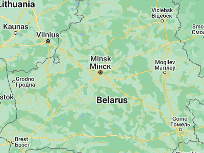 Map showing location of Hatava (53.7829, 27.6407)