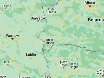 Map showing location of Horad Kobryn (52.21611, 24.36639)