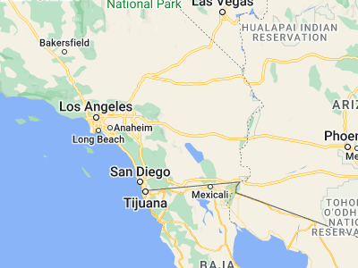 Map showing location of Indio (33.72058, -116.21556)