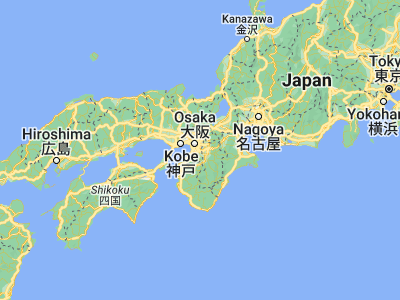 Map showing location of Kashihara (34.58333, 135.61667)