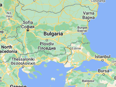 Map showing location of Khaskovo (41.94028, 25.56944)