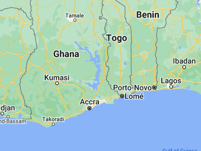 Map showing location of Kpandu (6.99536, 0.29306)