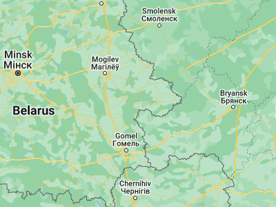Map showing location of Krasnapollye (53.3353, 31.3999)