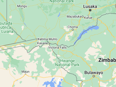 Map showing location of Livingstone (-17.84194, 25.85425)