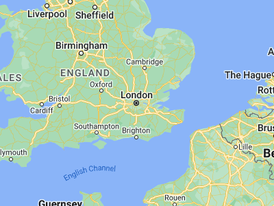 Map showing location of London (51.50853, -0.12574)