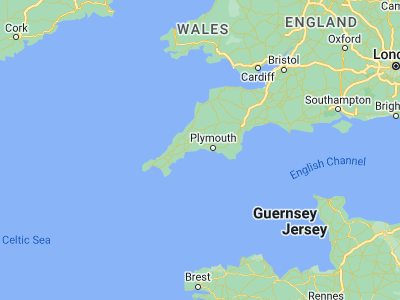 Map showing location of Looe (50.35778, -4.45418)