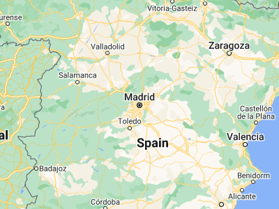Map showing location of Madrid (40.4165, -3.70256)
