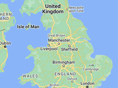 Map showing location of Manchester (53.48095, -2.23743)