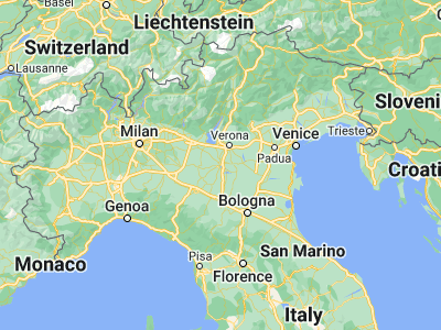 Map showing location of Mantova (45.16031, 10.79784)