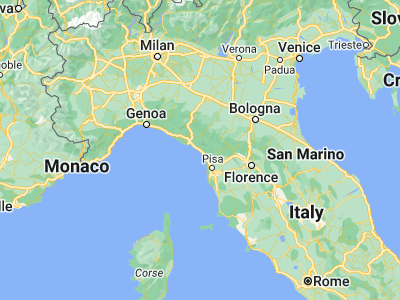 Map showing location of Massa (44.02204, 10.11409)