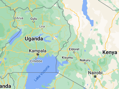Map showing location of Mbale (1.08209, 34.17503)