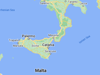 Map showing location of Milazzo (38.22117, 15.23828)