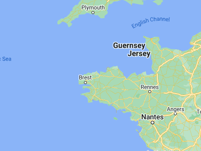 Map showing location of Morlaix (48.58333, -3.83333)