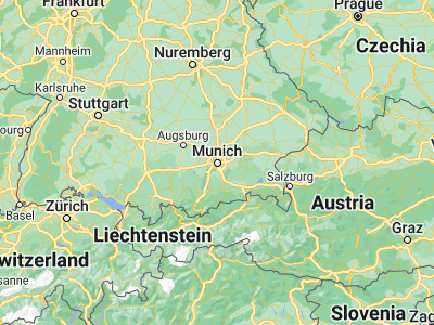 Map showing location of Munich (48.13743, 11.57549)