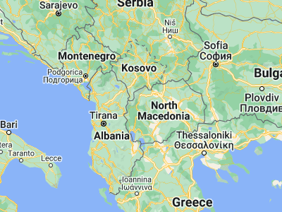 Map showing location of Muleza (41.74667, 20.98056)