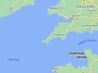 Map showing location of Newquay (50.41317, -5.08186)