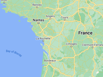 Map showing location of Niort (46.32313, -0.45877)