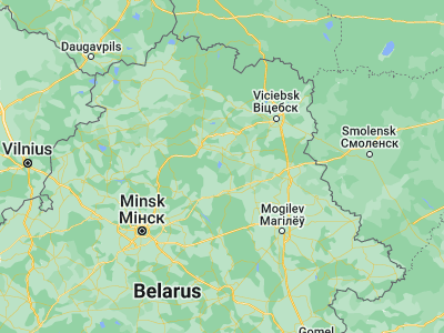 Map showing location of Novolukoml’ (54.66192, 29.15016)