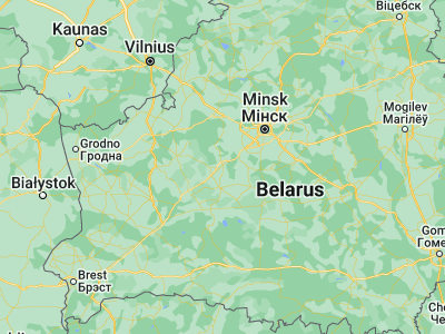Map showing location of Novy Svyerzhan’ (53.4542, 26.7301)