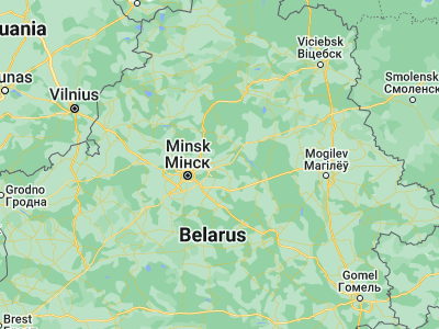 Map showing location of Октябрьский (54.04059, 28.19813)