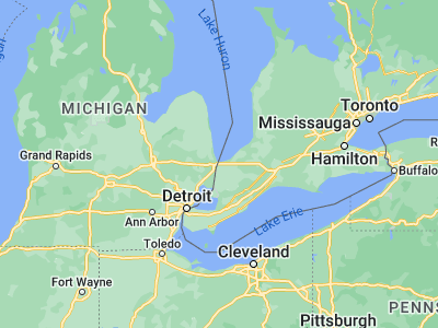 Map showing location of Port Huron (42.97086, -82.42491)