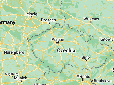 Map showing location of Prague (50.08804, 14.42076)