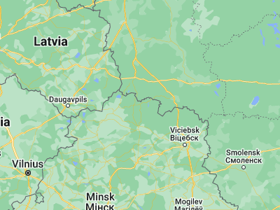 Map showing location of Rasony (55.9058, 28.8135)