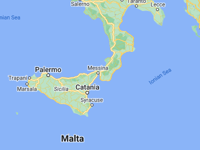 Map showing location of Reggio Calabria (38.11047, 15.66129)